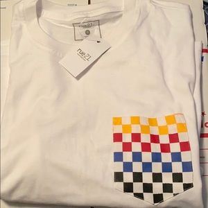 New rue21 shirt plaid color block pocket